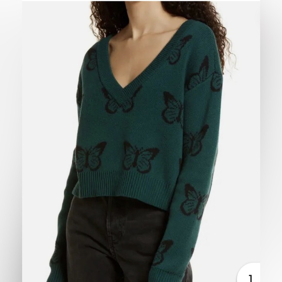 Pacsun Butterfly Crop sweater, XS - Picture 1 of 7